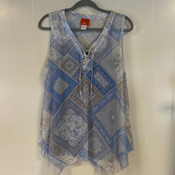 Hearts of Palm Sheer Blouse with cami SzS - Picture 1 of 8